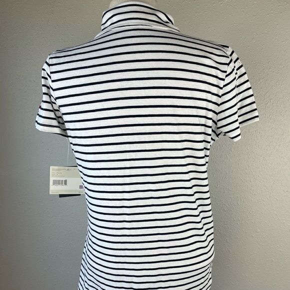 NWT Liz Claiborne Striped Polo Top Size M - Picture 7 of 9